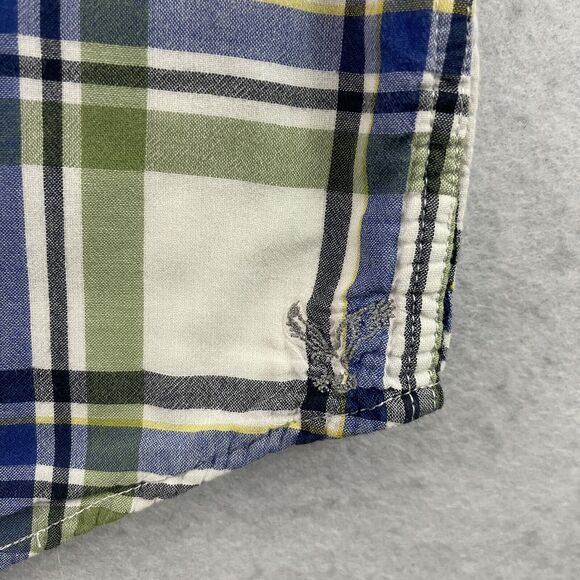 American Eagle Outfitters Button Up Shirt Mens Size Medium Plaid Athletic Fit - Picture 10 of 12